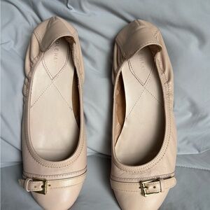Cole Haan Cream Flats with Buckle Detail